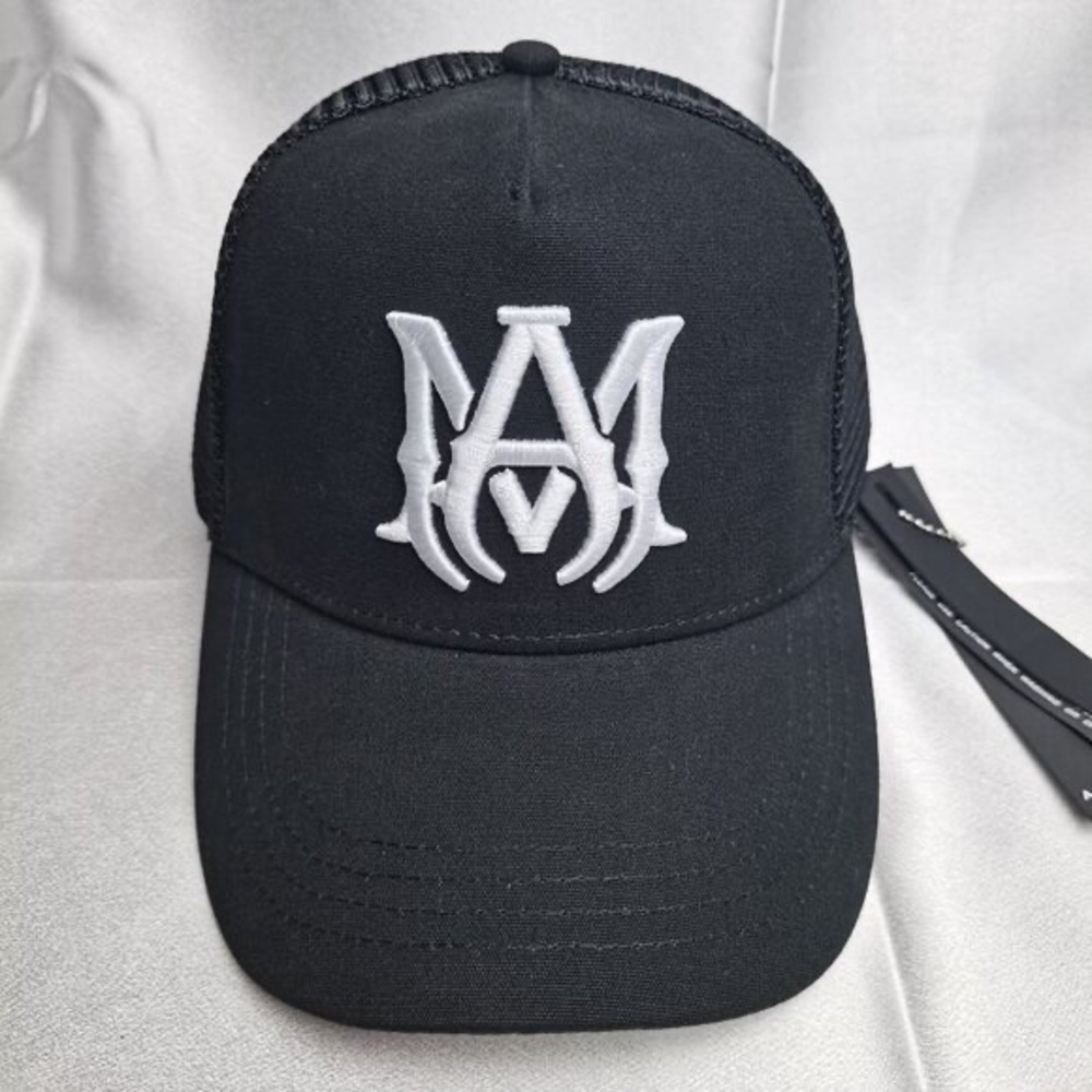Amiri Black Hat Trucker Cap
